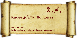 Kaderják Adrienn névjegykártya