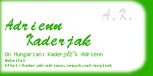 adrienn kaderjak business card